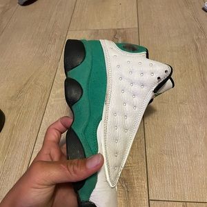 Jordan 13 green and white